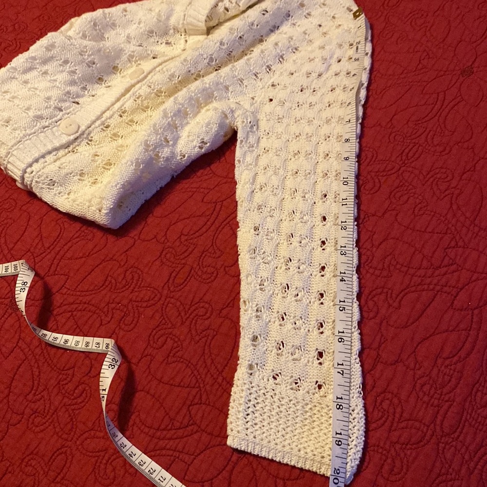 Coldwater Creek pointelle cardigan, size L (14) - Picture 11 of 11